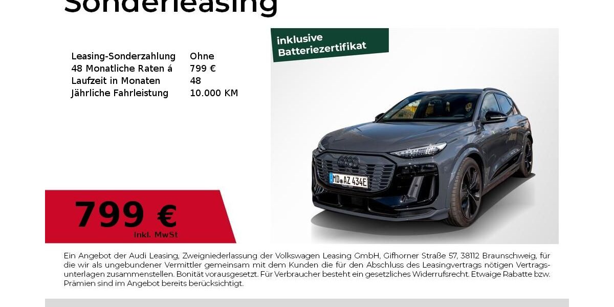 Audi Q6 e-tron 12.900 km 69.940 &euro; Magdeburg 39126