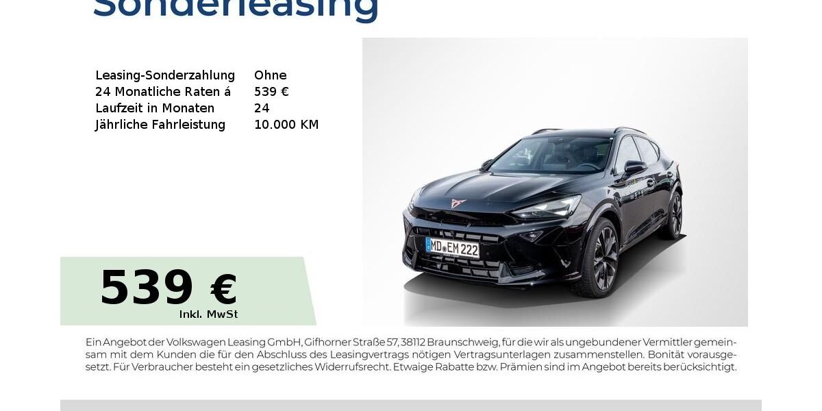 Cupra Formentor 9.400 km 36.890 &euro; Magdeburg 39118